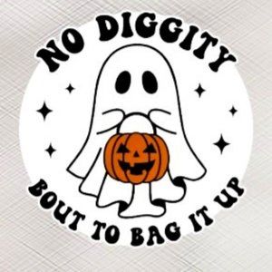 Halloween Ghost Waterproof Sticker With Holographic Over